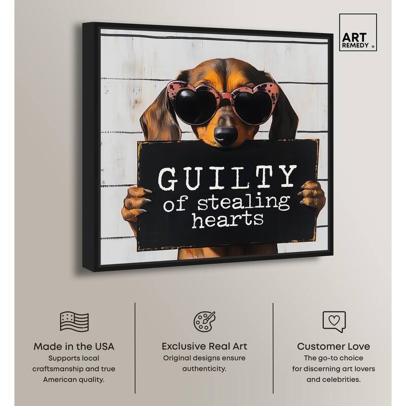 Guilty of Stealing Hearts Canvas by Art Remedy