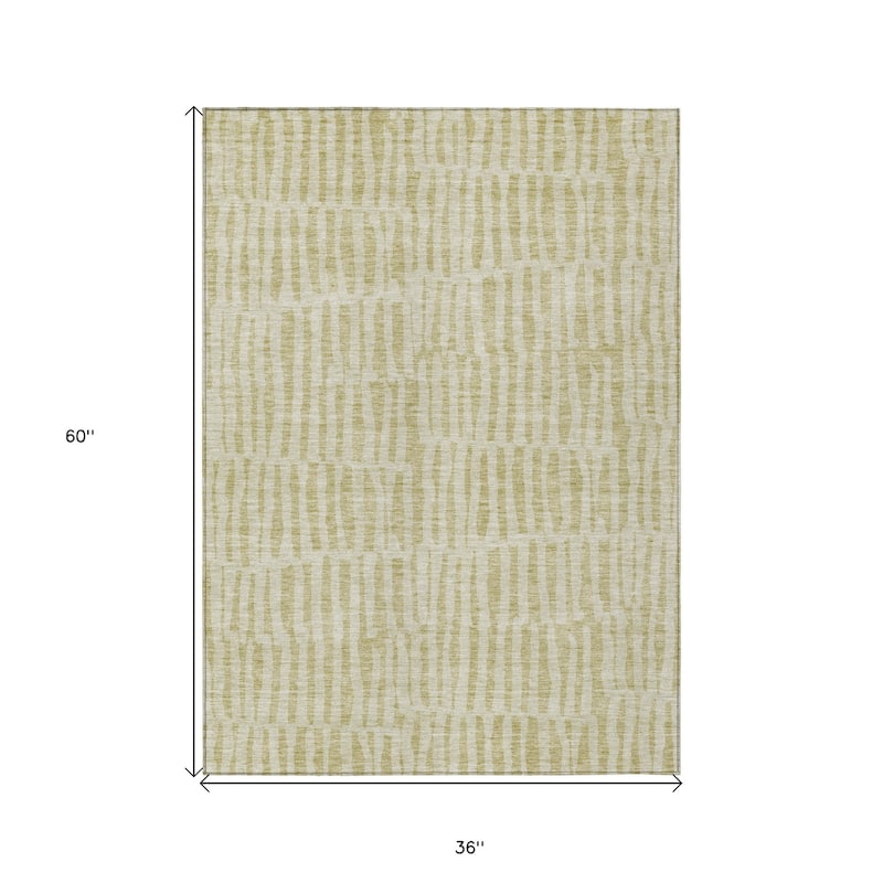 HomeRoots Striped Transitional Rectangle Outdoor Rug