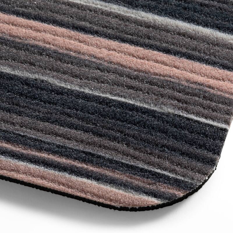 SoHome Smooth Step Striped Machine Washable Kitchen Mat, 24"x35"