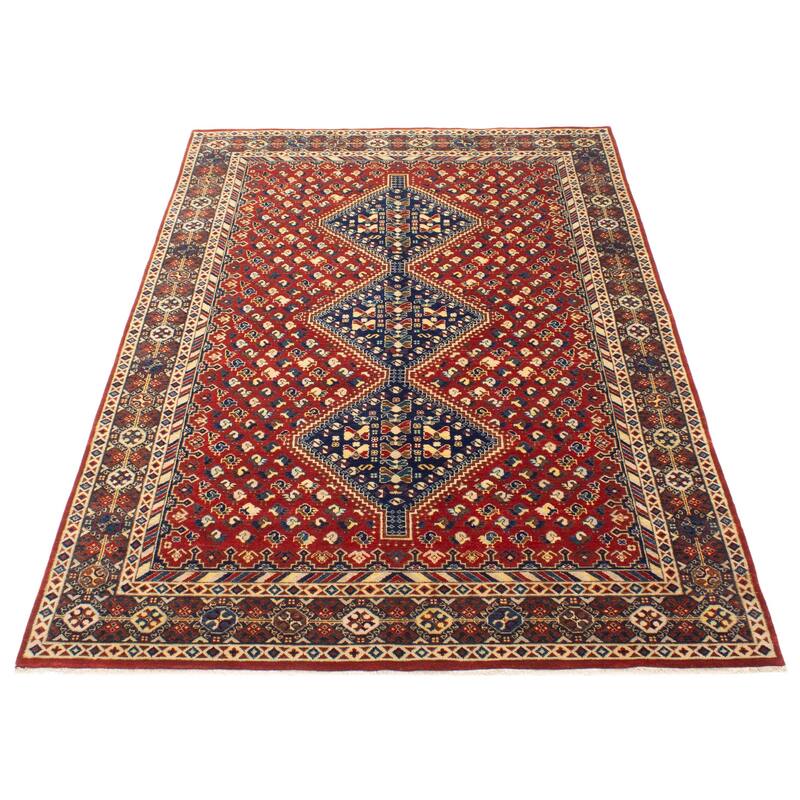 ECARPETGALLERY Hand-knotted Jules Sultane Red Wool Rug - 5'11 x 9'2