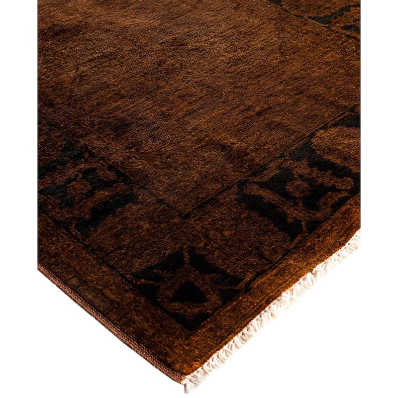 Overdyed One-of-a-Kind Hand-Knotted Area Rug - Brown - 3' 0" x 11' 5"
