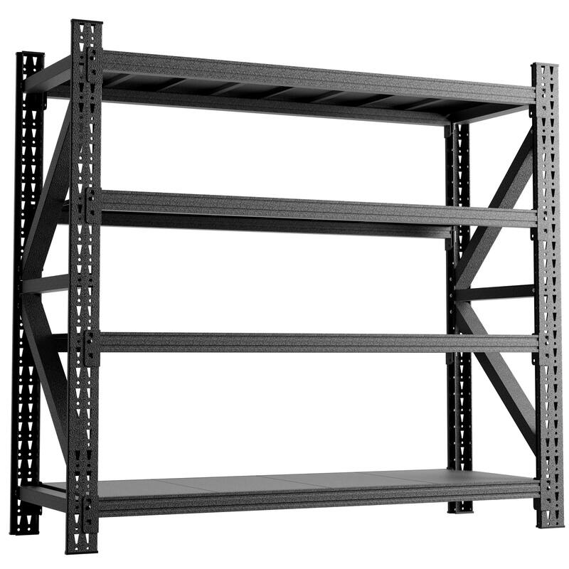 4000 lbs Heavy Duty Garage Shelving, 4-Shelf Adjustable Metal Storage Unit 4000LBS Capacity Industrial Shelving for Warehouse