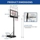 preview thumbnail 7 of 10, Moasis Outdoor Portable Basketball Hoop and Base Stand Adjustable 4.4-10ft Height Red
