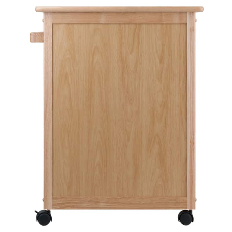 34.25" Beige Elegant Hackett Kitchen Cabinet Cart One Pull-Out Drawer