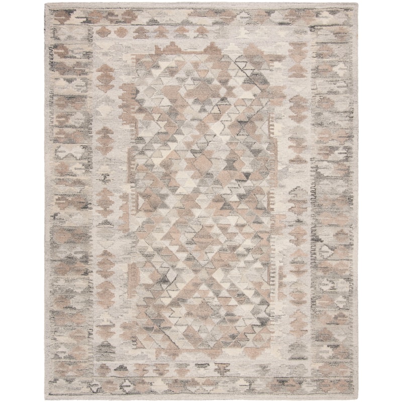 SAFAVIEH Handmade Wyndham Ganna & Contemporary Geometric Wool Rug