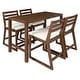 preview thumbnail 4 of 29, Rustic Patio Bar Set, 5-Piece Outdoor Furniture with Ergonomic Chairs and Solid Wood Tabletop