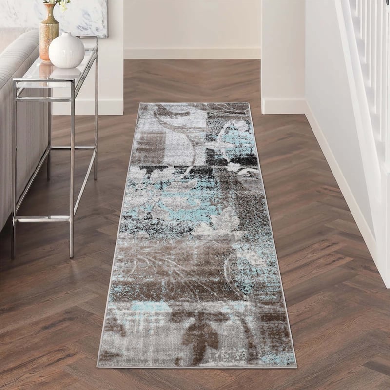 Superior Pastiche Contemporary Floral Patchwork Area Rug