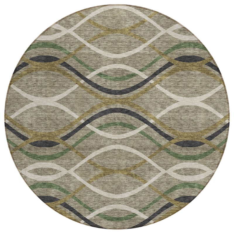 Machine Washable Indoor/ Outdoor Chantille Contemporary Deco Rug