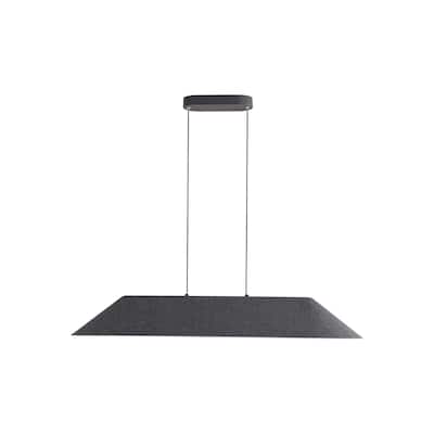 Faroe 43" LED Linear Pendant in Flecked Black/Grey - Black