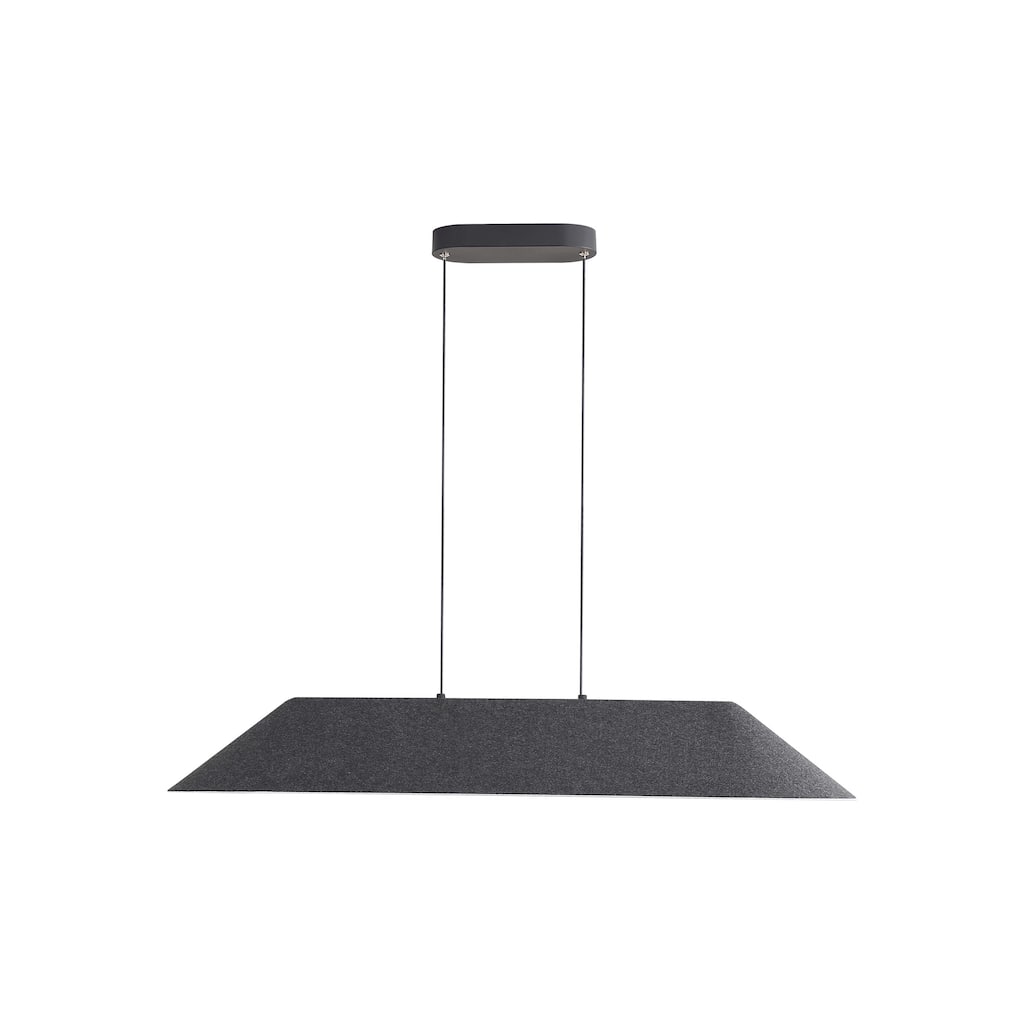 Faroe 43" LED Linear Pendant in Flecked Black/Grey - Black