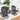 Patio Cast Aluminum Swivel Dining Chairs with Random Color Cushions, Set of 2