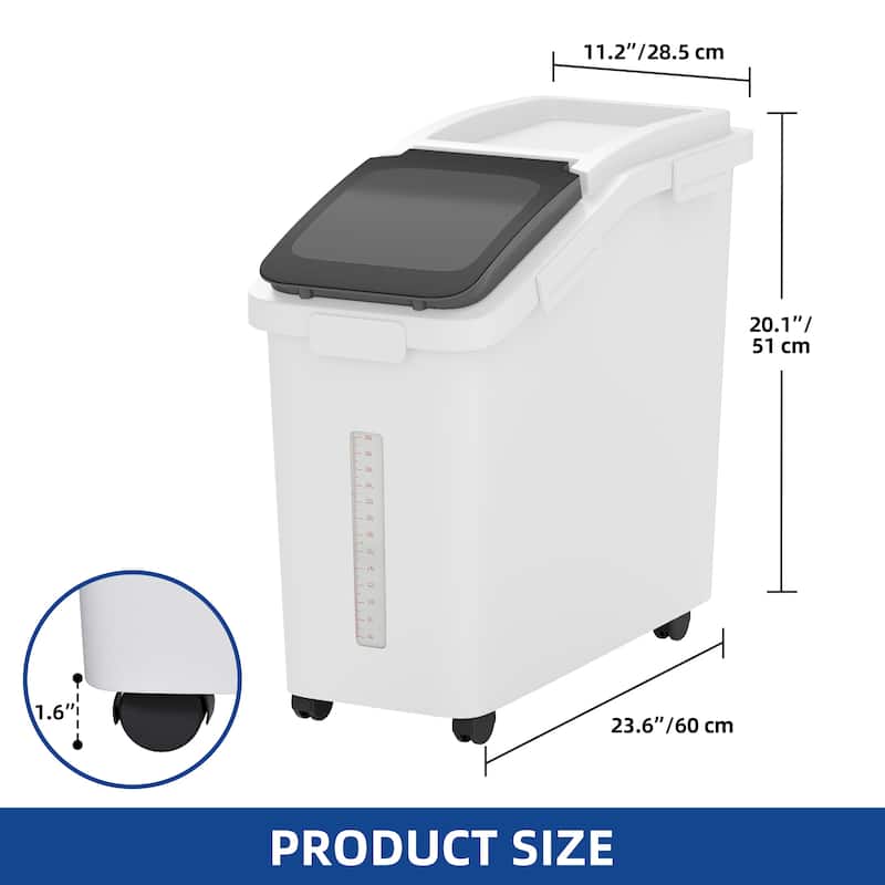11.4 Gallon Ingredient Bin PP Shelf Storage Bins - 11.4 Gallon