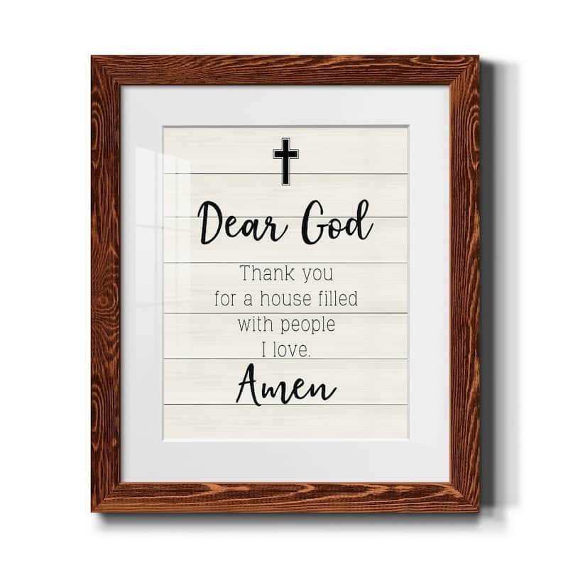 Dear God-Premium Framed Print - Ready to Hang