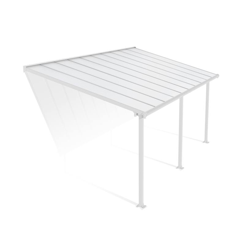 Olympia 10 ft. White/White Aluminum Patio Cover -