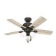 preview thumbnail 5 of 12, Hunter 44" Crystal Peak Ceiling Fan with LED Light Kit and Pull Chain, Casual, Transitional