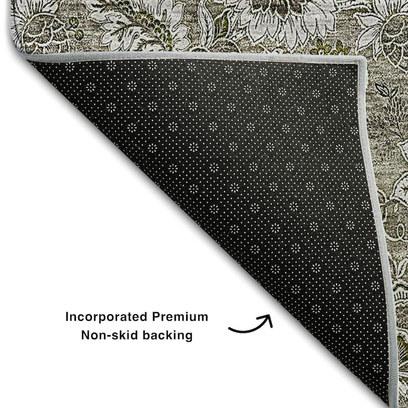 Premium Washable Super Soft Floral Mayfield Rug