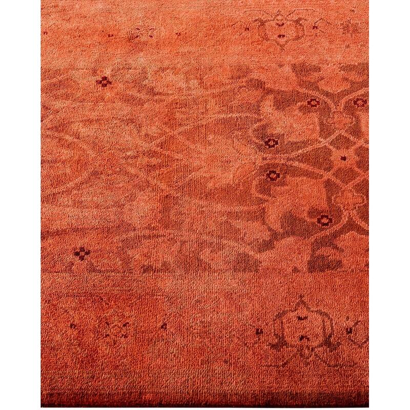 Contemporary Overdyed Wool Hand Knotted Runner - 2' 6" x 16' 4"