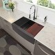 preview thumbnail 1 of 11, Stainless Steel Single Bowl Farmhouse Apron Kitchen Sink with Workstation Matte Black - 33" x 22"