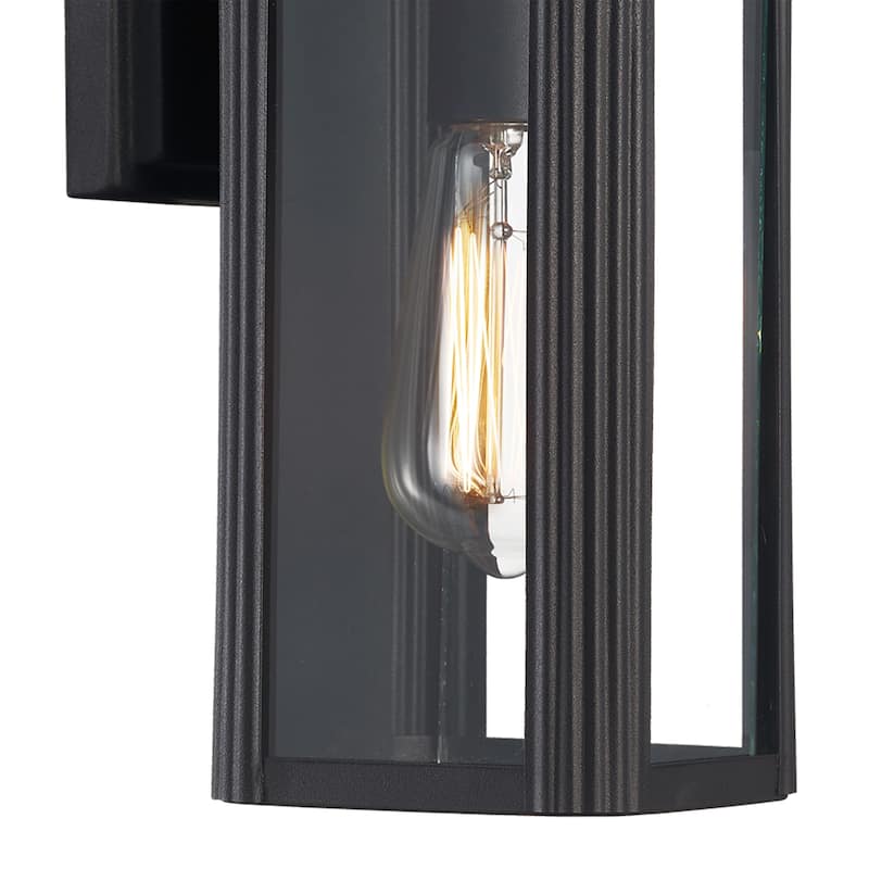 Trans Globe Avalon 1 Light Outdoor Wall Lantern in Black