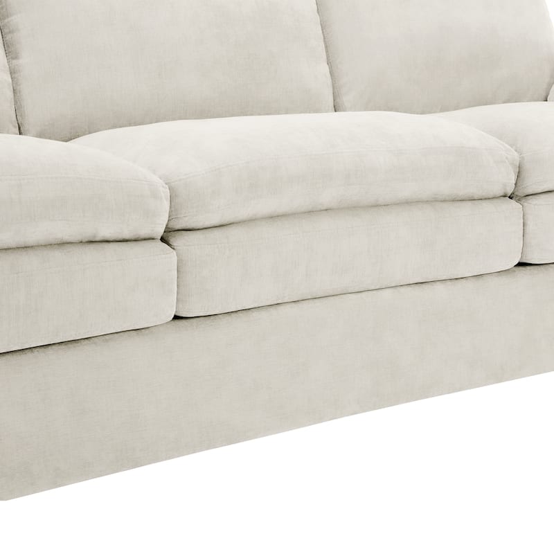 Roomfitters 89" Oversized Upholstered 3-Seater Cloud Sofa with Dual Plush Cushions
