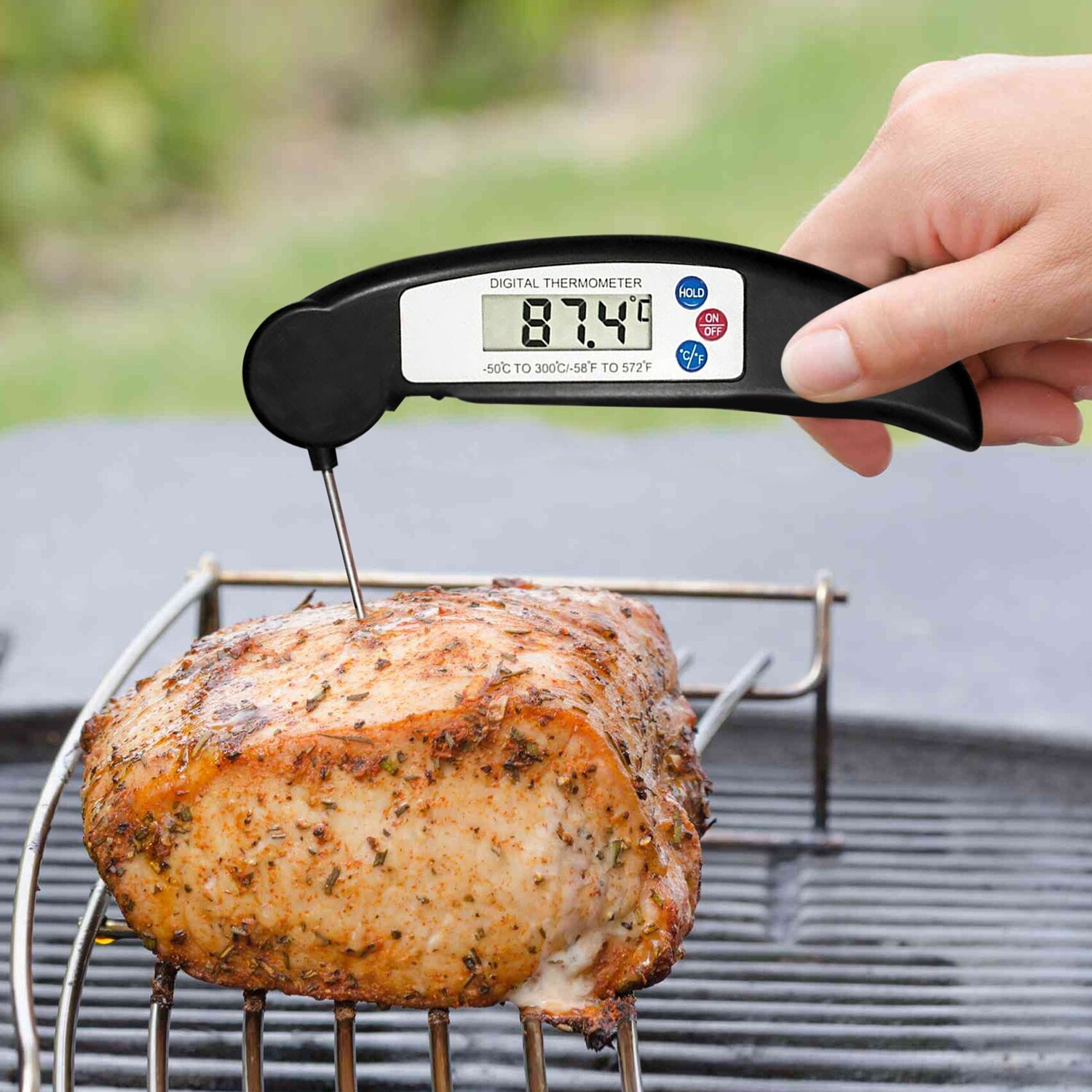 Digital Cooking Thermometer with Stainless steel Probe and Pot Clip - Bed  Bath & Beyond - 11637584