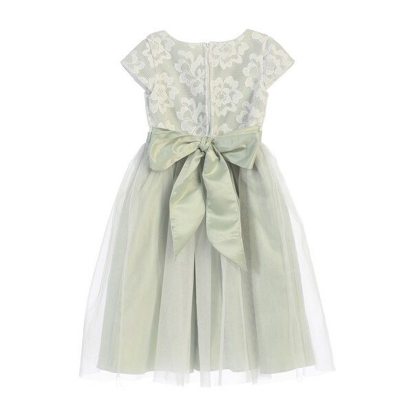 sage flower girl dress
