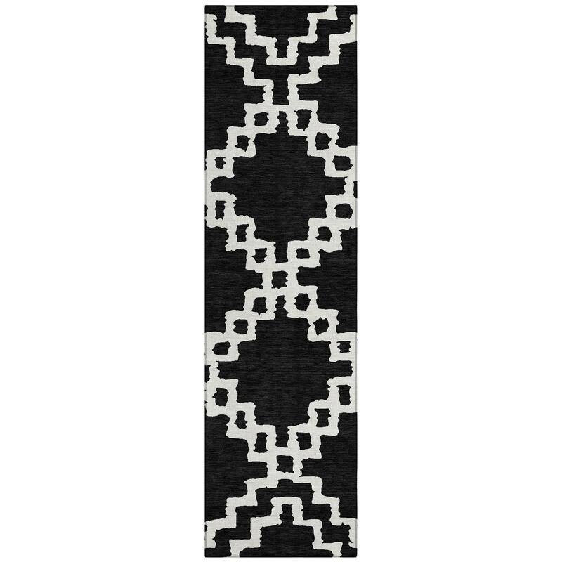 Machine Washable Indoor/ Outdoor Chantille Geo Trellis Rug