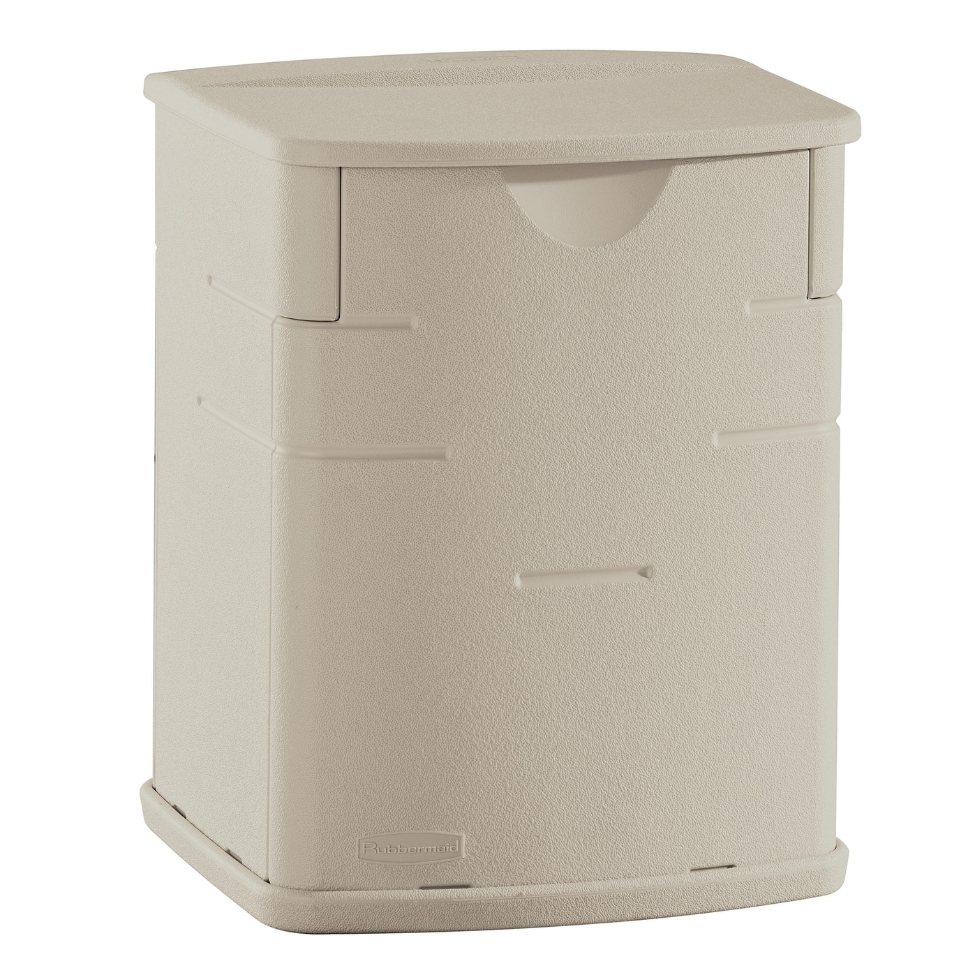 Rubbermaid FG374301 6 Wide Polyethylene Outdoor Storage Box - Sandstone