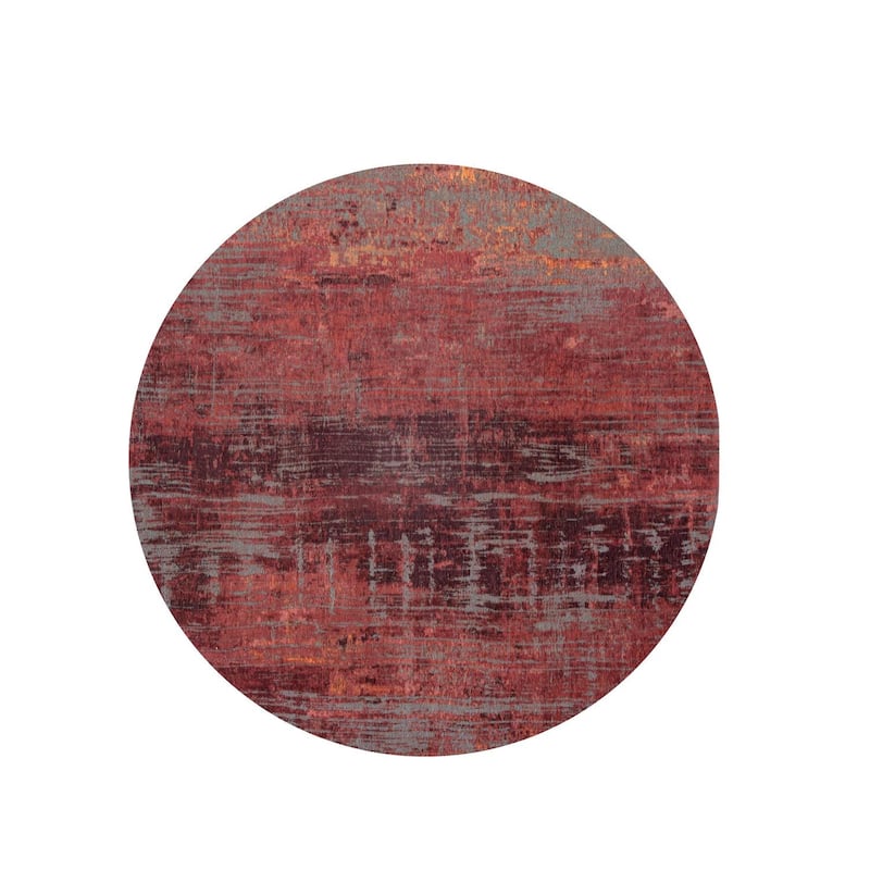 Hayah Geometric Abstract Modern Non Skid Woven Area Rug By HomeRoots - 48' X '48' X '0.12