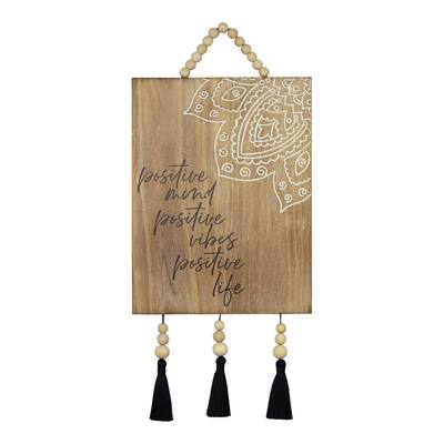 Boho Chic Positive Vibes Wall Art - Multi Color