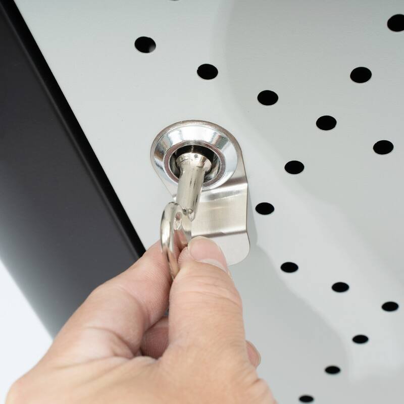 Commercial 31.4 GAL Steel Trash Can with Inner Bin, Locking Access Door