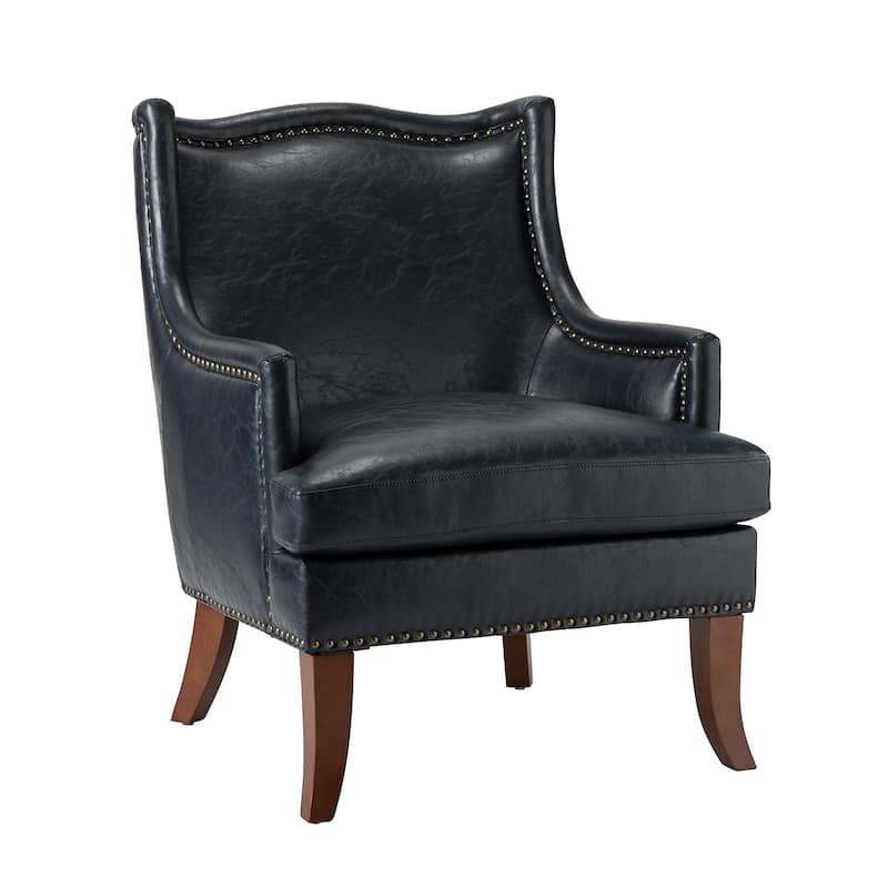 Konrad Comfy Living Room Vegan Leather Armchair by HULALA HOME