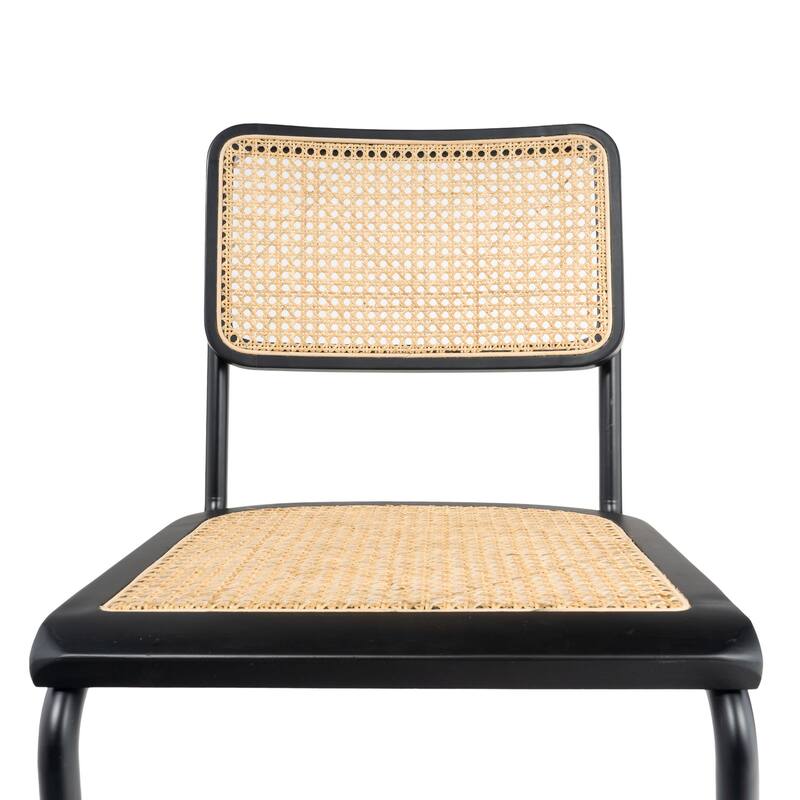 Arwan Black Cane Dining Side Chair, Set of 2 - 18" x 21" x 33"