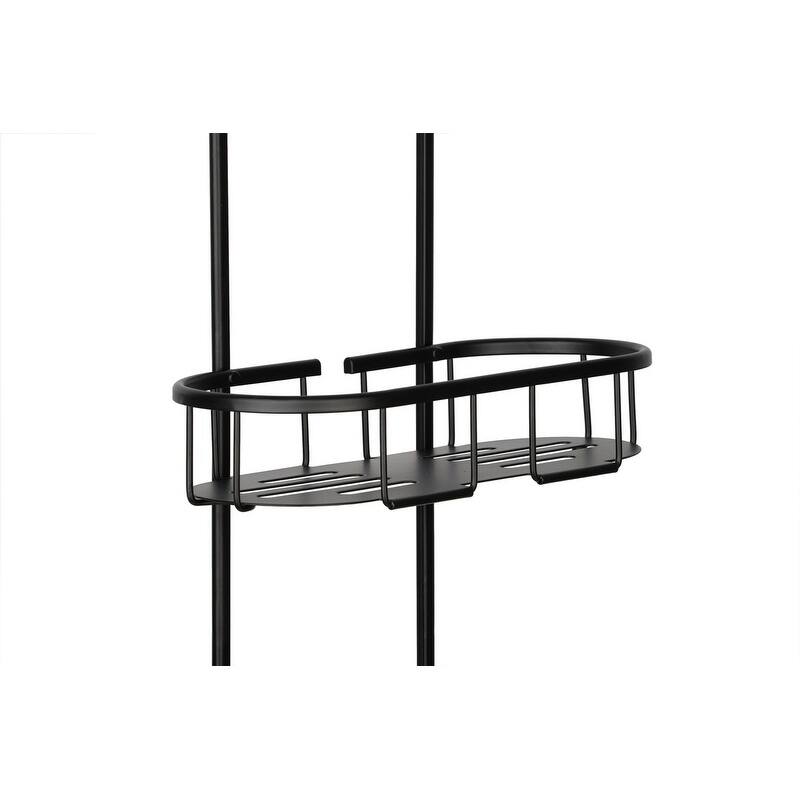 Utopia Alley Rustproof Aluminum Hanging Shower Caddy Organizer with Shelves, Black - 11*5*20.5"