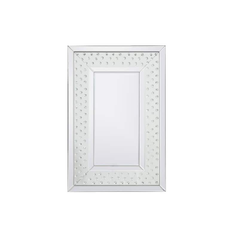 Samara Crystal Rectangle Mirror - Clear - 20 x 30 inch
