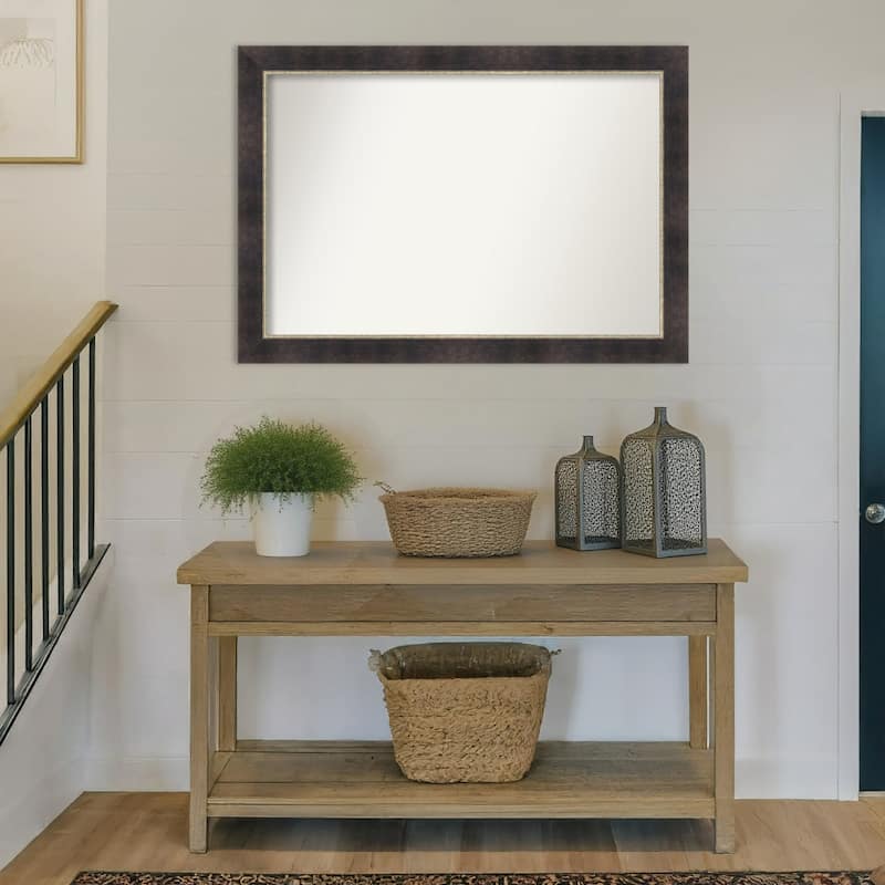 Odin Antique Bronze Non-Beveled Wood Framed Wall Mirror - Odin Antique Bronze