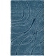 preview thumbnail 185 of 213, SAFAVIEH Florida Shag Sigtraud Abstract Waves 1.2-inch Thick Rug 2'3" x 4' - Light Blue/Blue - Rectangle