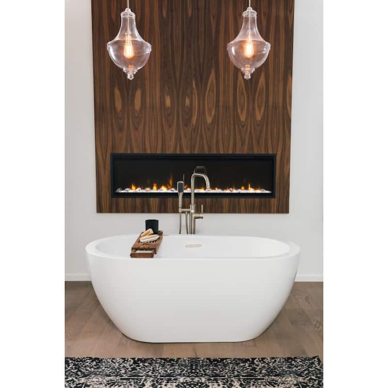 Miseno MNO6030SFSO 59" Free Standing Acrylic Soaking Tub with Center