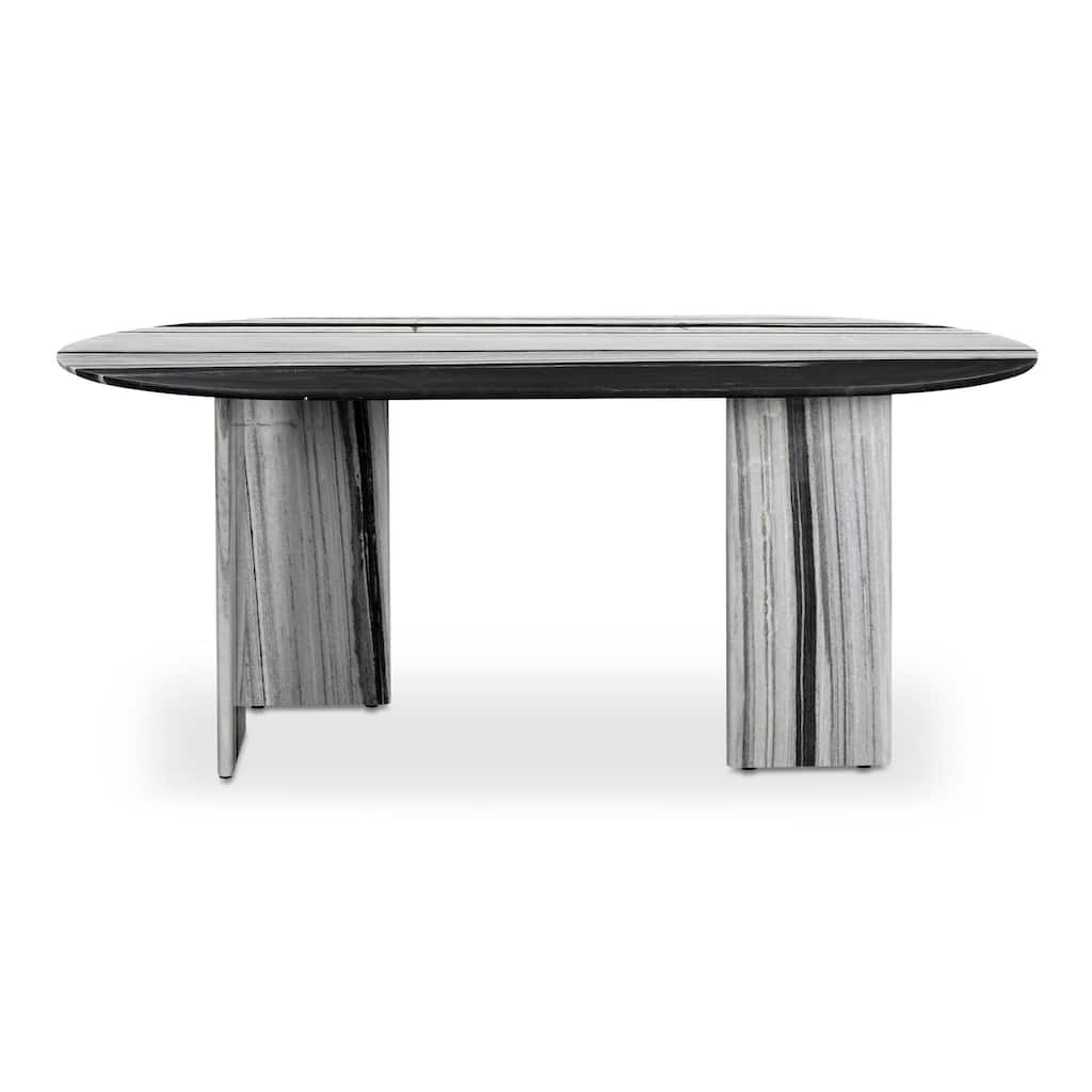 NADAAL STUDIOS Amaryllis, Oval Marble Dining Table - 72"W x40"D x30"H