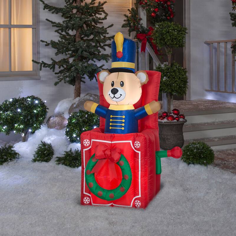 National Tree Company 5 ft. Inflatable Jack-In-The-Box - 5 ft