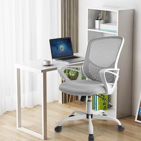 Home Office Chair Mesh Desk Chair Mid Back Computer Swivel Rolling