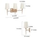 preview thumbnail 13 of 15, Barr Mid-Century Modern Gold Bathroom Vanity Light Dimmable Fabric Wall Sconces