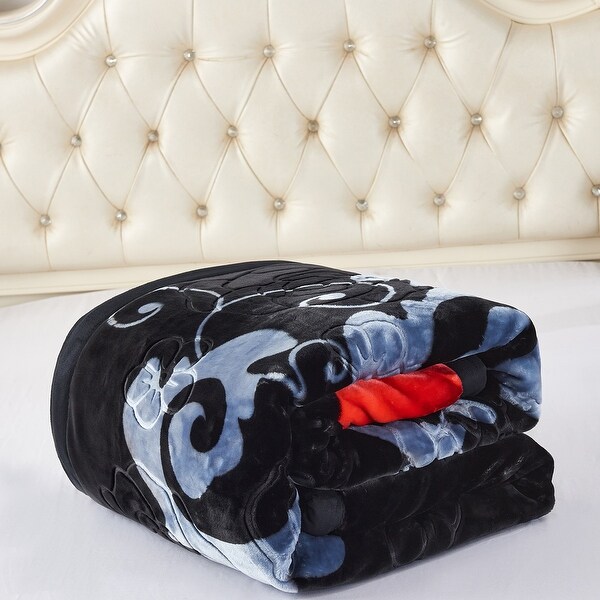 2 Ply Rose Crystal Velvet Blanket 2 Double-sided Design