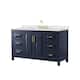 Option Dark Blue, Gold Trim, Giotto Quartz Top