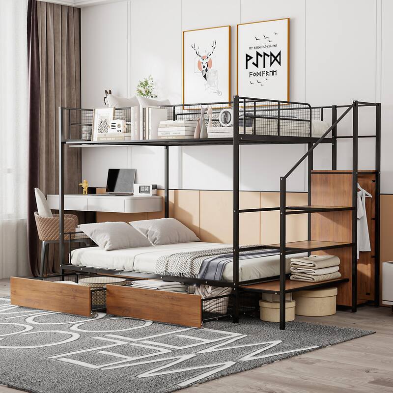 Twin Over Full Metal Bunk Bed