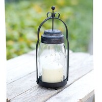 Quart Mason Jar Butler Lantern - Black - 4undefined'' dia x 12''H ...