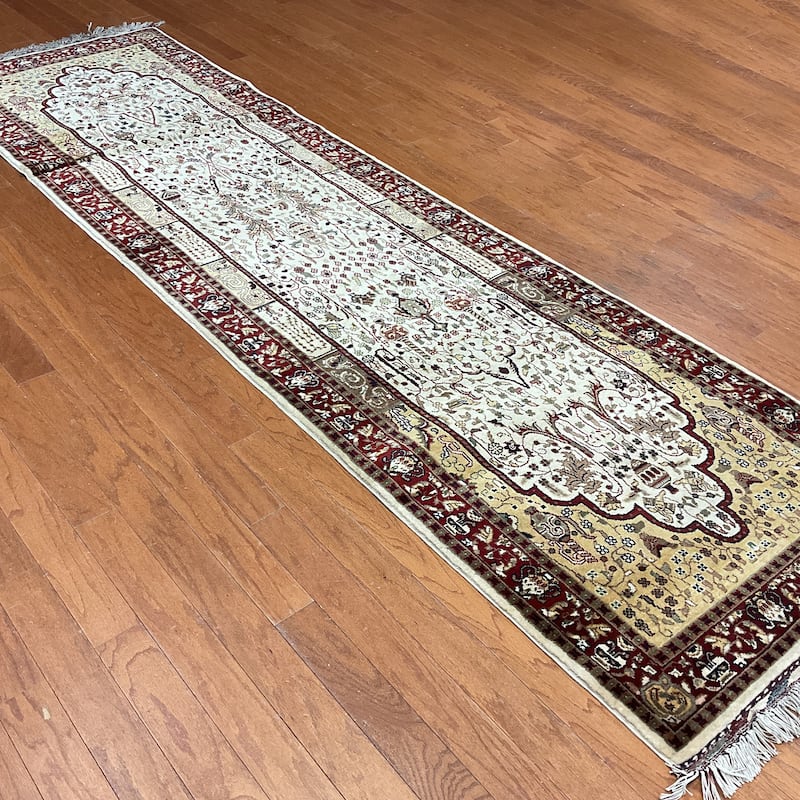 HERAT ORIENTAL Handmade Oushak Design Wool Rug - 2'9" x 9'6"