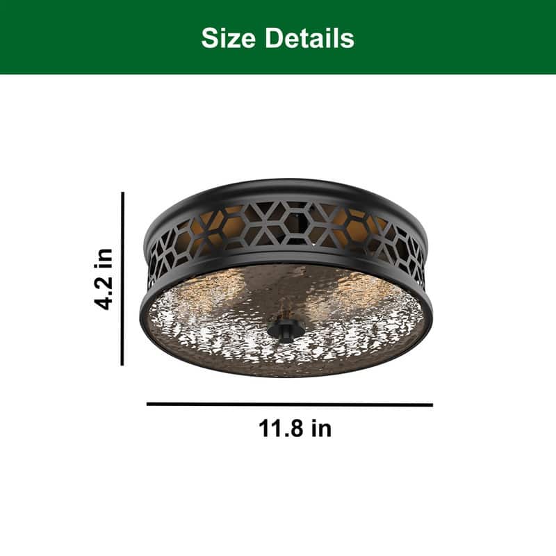 2 Light kitchen light black ceiling light glass hallway light