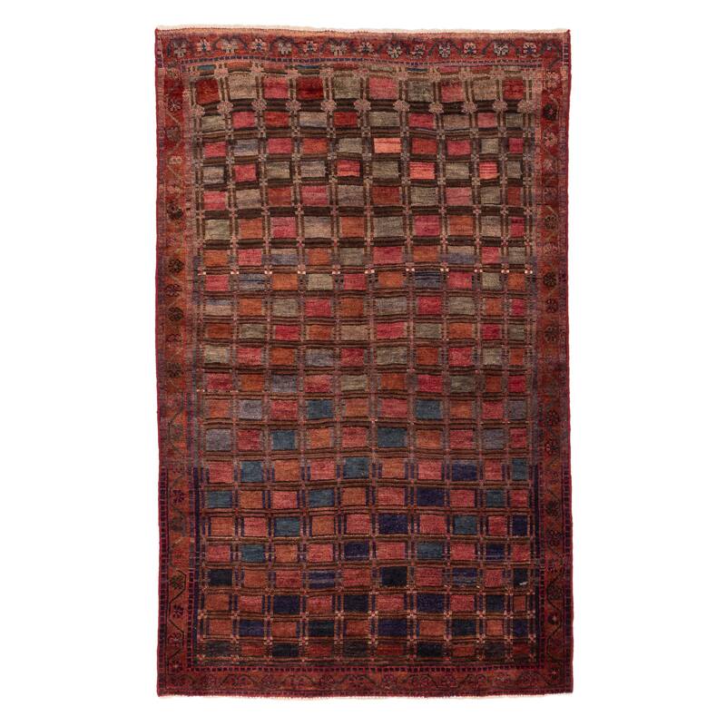 ECARPETGALLERY Hand-knotted Melis Vintage Red Wool Rug - 4'9 x 7'10