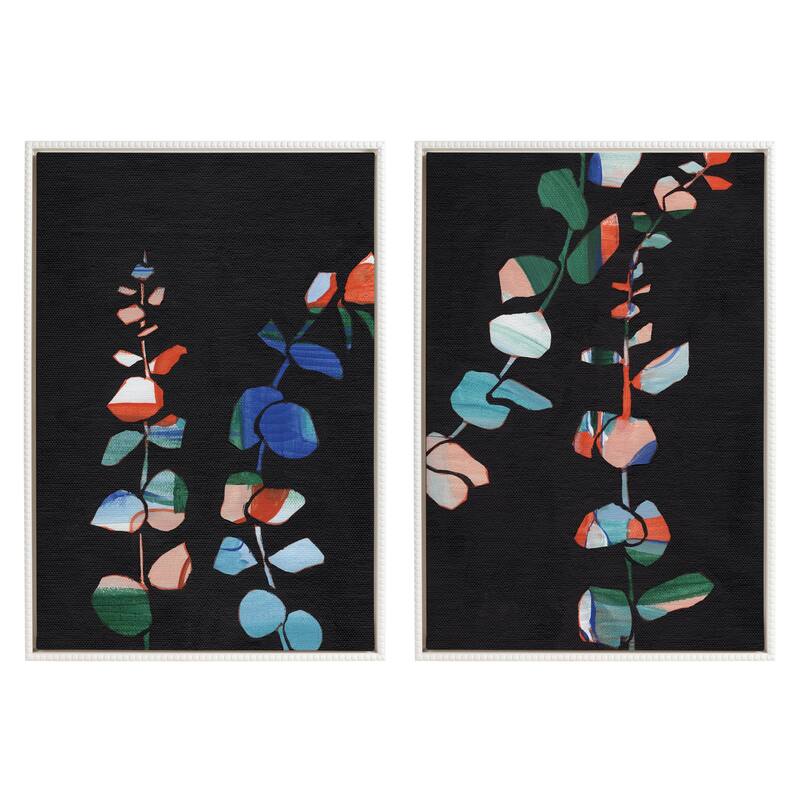 Sylvie Beaded Jade I and II Framed Canvas Art Set by Nikita Jariwala - 2 Piece Set 23x33